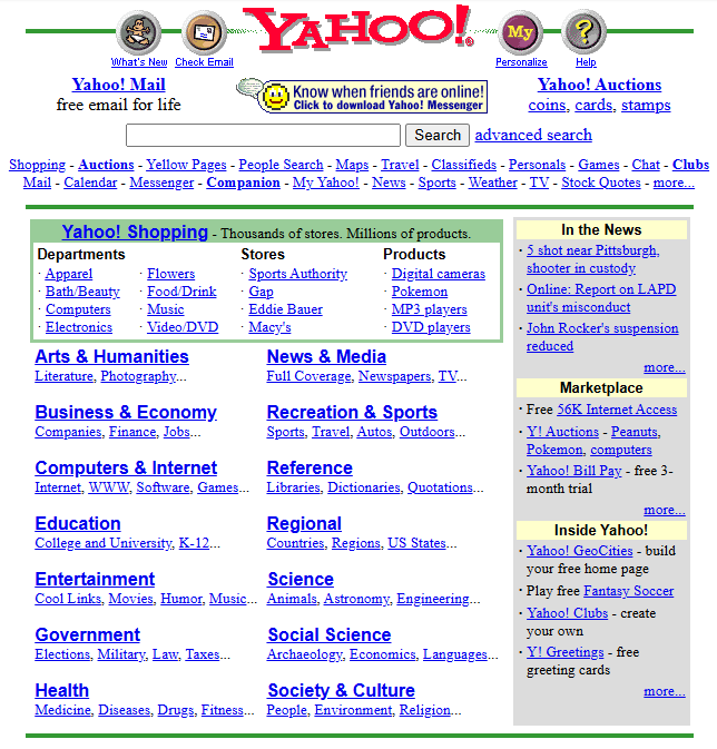 Yahoo en los 2000